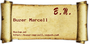 Buzer Marcell névjegykártya